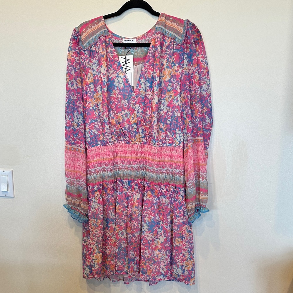 “Current Air” Multicolor Floral Long Sleeve Dress-NWT